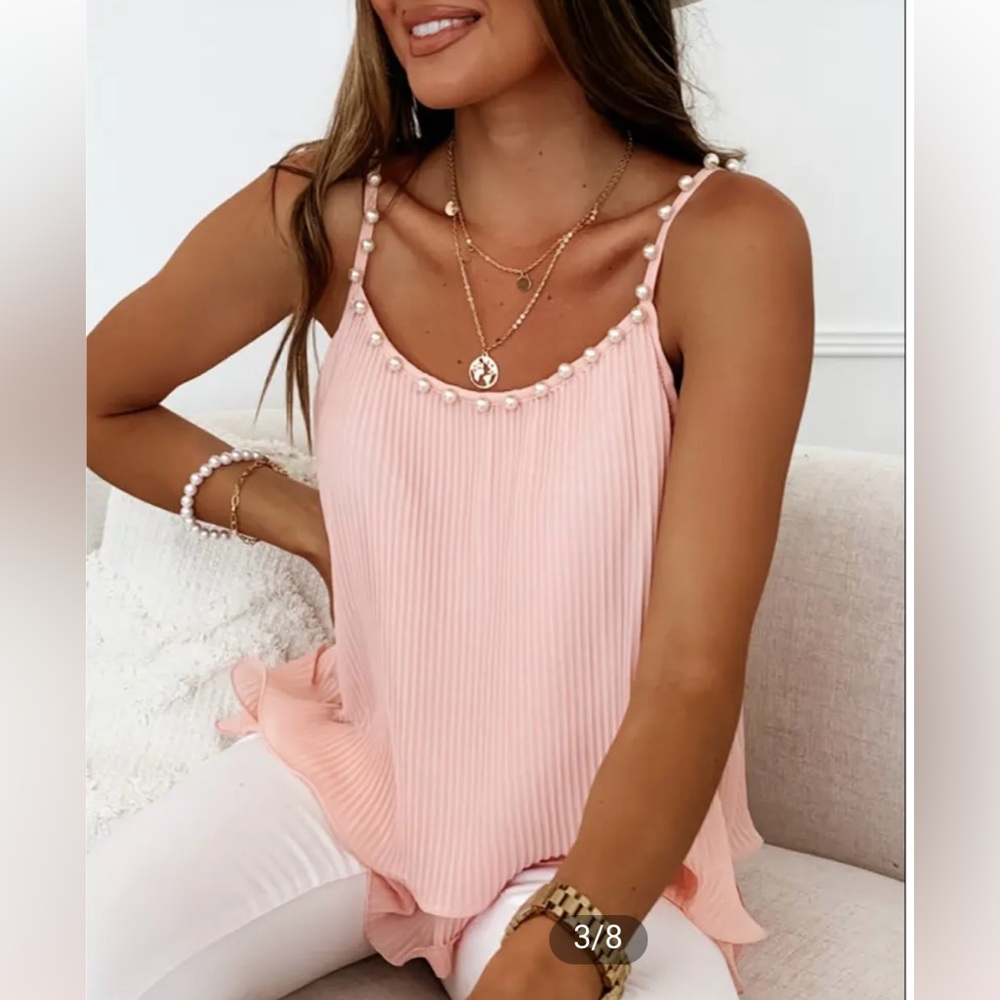 NEW ChicMe Pink Flowy Top Size XL NWOT